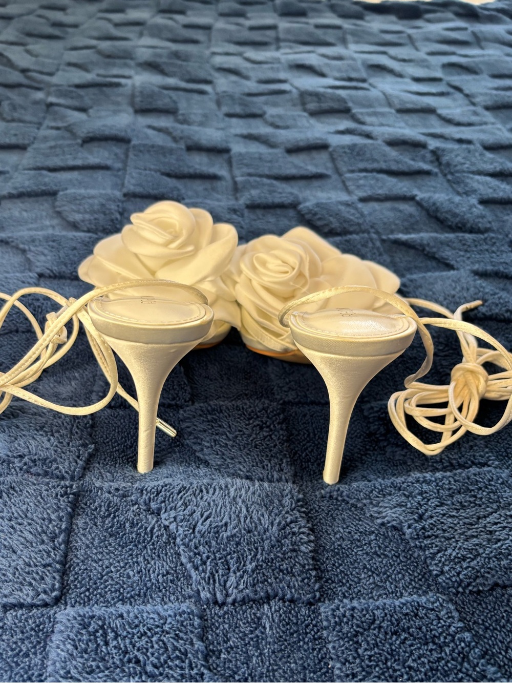 Fashion Nova White Love is Blooming Flower Heeled Sandals - Picture 6 of 11